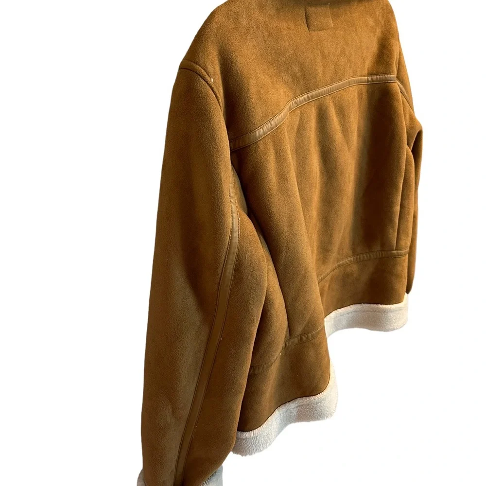 Universal Threads Bomber Faux Suede & Sherpa Moto Jacket. Size Medium. - Picture 10 of 12